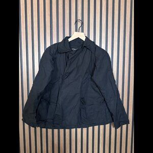 AllSaints Jacket 6 / S Womens Black Open Front Golden So 100% Cotton Coat